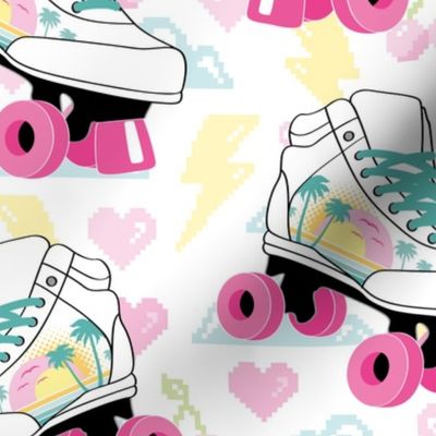 big ☆ 80s roller skates & pixel stuff nostalgia ☆