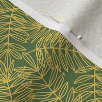 Tropical Palm Fronds in Yellow and Green - Small