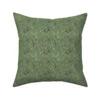 Tropical Palm Frond Botanical on Sage Green - Small