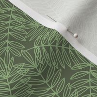 Tropical Palm Frond Botanical on Sage Green - Small