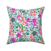 upside floral magenta green medium scale