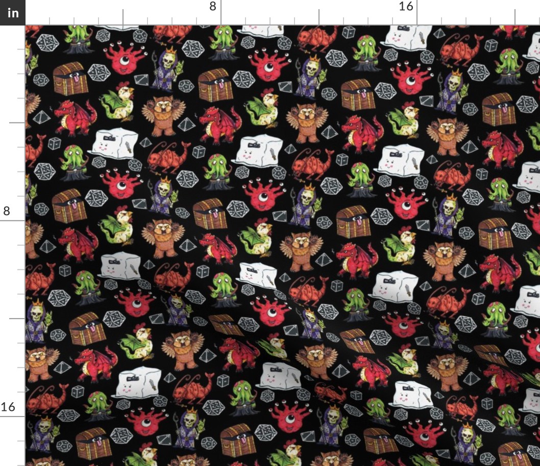 DnD Monsters v1 Fabric | Spoonflower