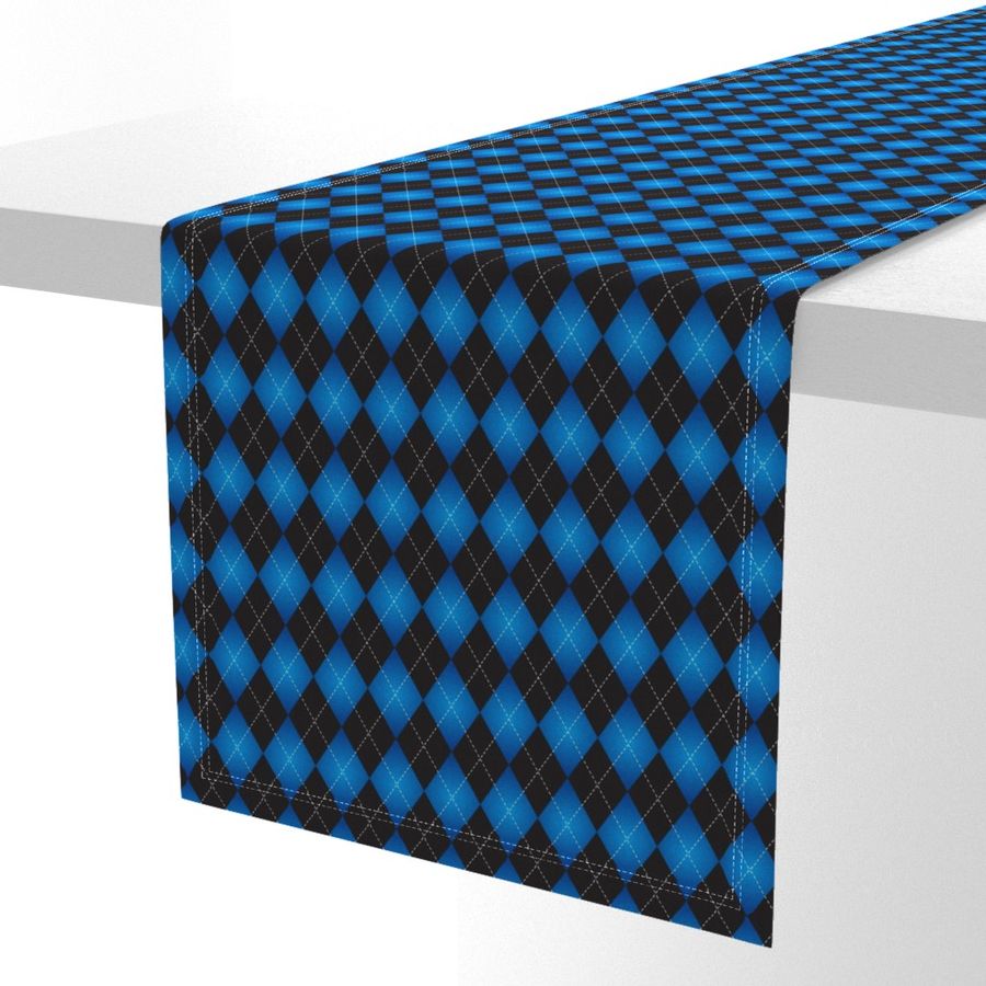 Black and blue Argyle