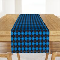 Black and blue Argyle