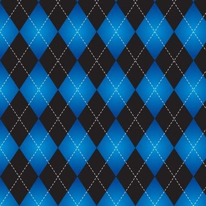 Black and blue Argyle