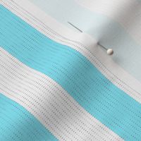 Baby Blue & White Stripes w/ Linen Effect