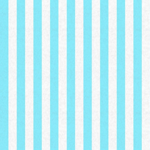 Baby Blue & White Stripes w/ Linen Effect