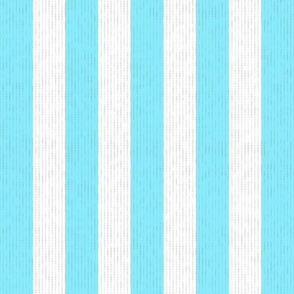 Baby Blue & White Stripes w/ Linen Effect (Large Size Print)