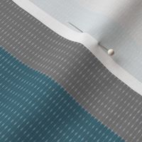 Retro Blue & Gray Stripes w/ Texture Effect (Large Size Print)