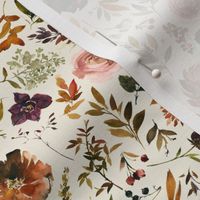 Small // Copper Autumn Florals // Spanish Cream