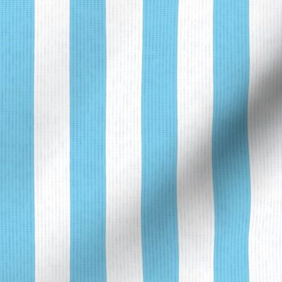 Soft Blue & White Stripes w/ Linen Effect