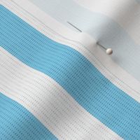 Soft Blue & White Stripes w/ Linen Effect