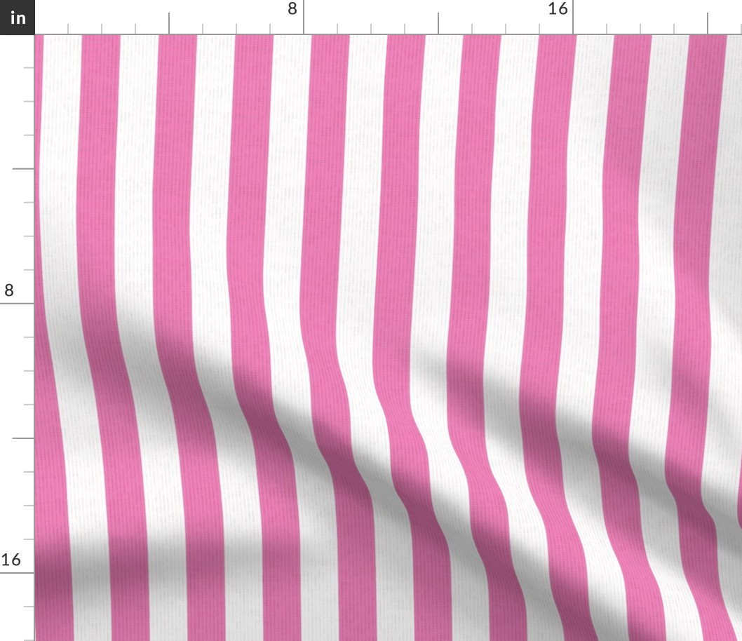 Pink & White Stripes w/ Linen Effect