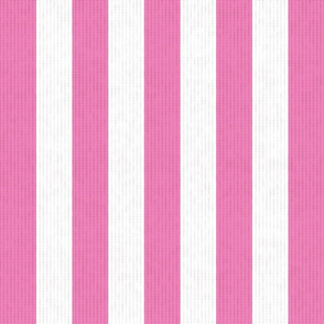 Pink & White Stripes w/ Linen Effect (Large Size Print)