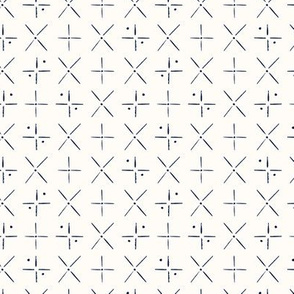 X Marks the Spot in Cream and Navy