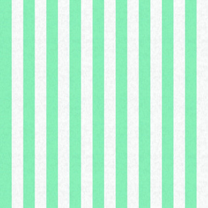 Teal Green & White Stripes w/ Linen Effect