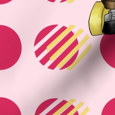 roller rink pink background