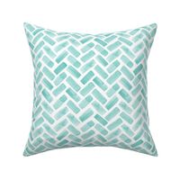 watercolor herringbone - teal - LAD20