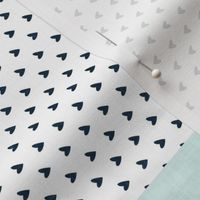 Nursing is a work of heart - Nurse patchwork wholecloth - teal/blue (90) - LAD20
