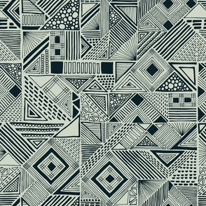 modern geometric black and white