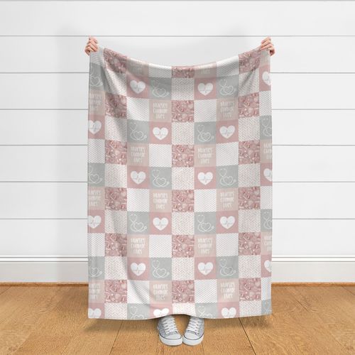 Nurses Change Lives - Nursing patchwork wholecloth - Pink/Pink  - LAD20