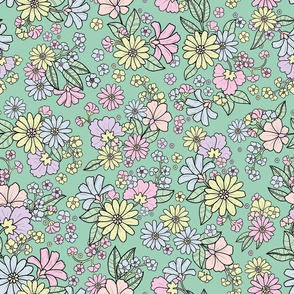 Groovy baby - Retro Floral