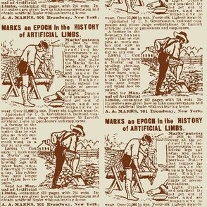 19th Century Artificial Leg advertisement