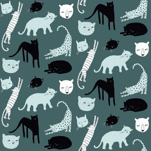 Cats Pajamas Fabric, Wallpaper and Home Decor | Spoonflower