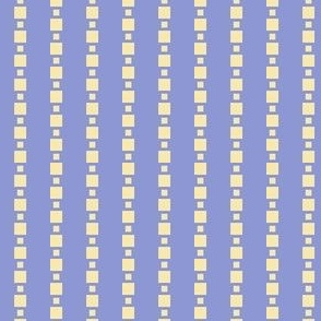 JP20  - Small - Floating Check Stripes in Soft Yellow Pastel on Lavender at Dusk