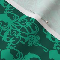 Squid Damask Mint - Small Scale