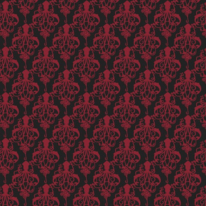 Squid Damask Ruby - Small Scale