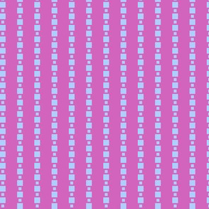 JP21 -  Small - Floating Check Stripes in Lavender Blue on Fuchsia