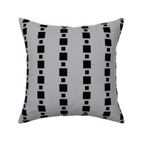 JP23 -Large - Floating Check Stripes in Charcoal Black and Greyl