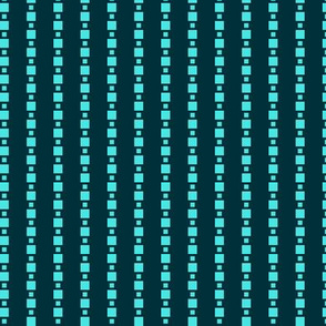 JP33  -  Tiny - Floating Check Stripes in Aqua  on Teal
