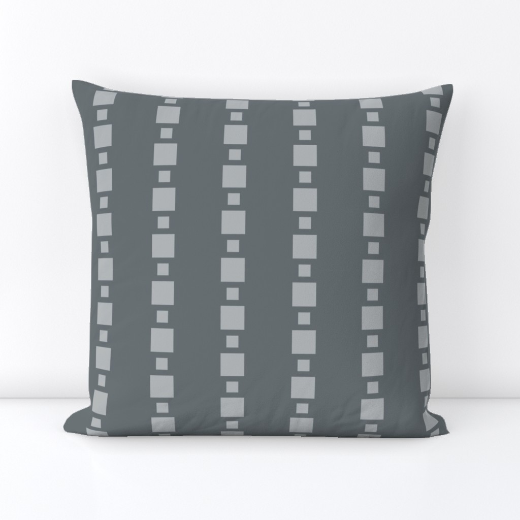 JP34  - Large - Floating Check Stripes in Grey on Grey