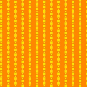 JP36  - Tiny -  Floating Check Stripes in Sunny Yellow and Bright Orange