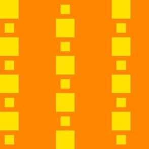 JP36  - Medium - Floating Check Stripes in Sunny Yellow and Bright Orange