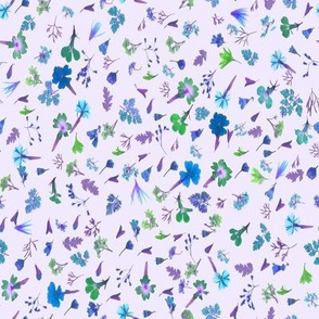 quilt square tiny flowers lavender