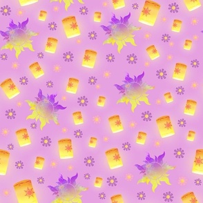 Rapunzel Lantern Fabric, Wallpaper and Home Decor | Spoonflower