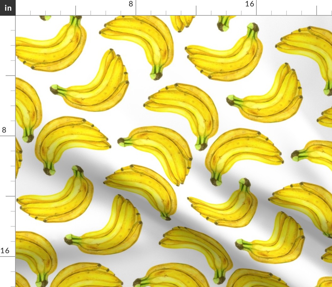 Bananas watercolor pattern