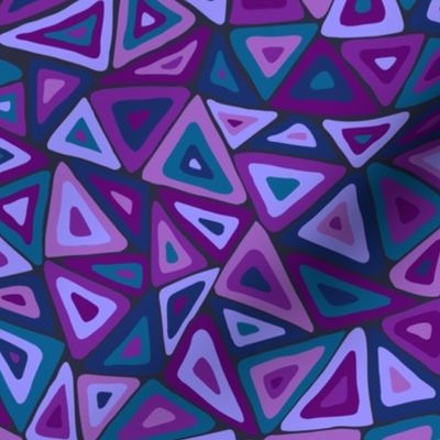 Colorful triangles blue and purple