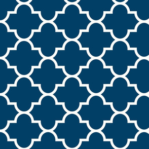 quatrefoil LG navy blue rotated