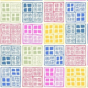 Colorful square window boxes (small)