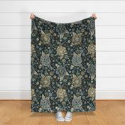 Blue Chintz - Midnight - Extra Large