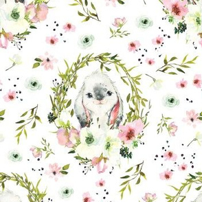 bunny floral wreath