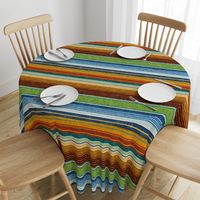 serape southwest stripes - green/yellow/brown - LAD20