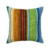 serape southwest stripes - green/yellow/brown (90) - LAD20