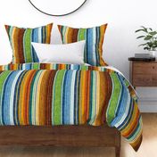 serape southwest stripes - green/yellow/brown (90) - LAD20