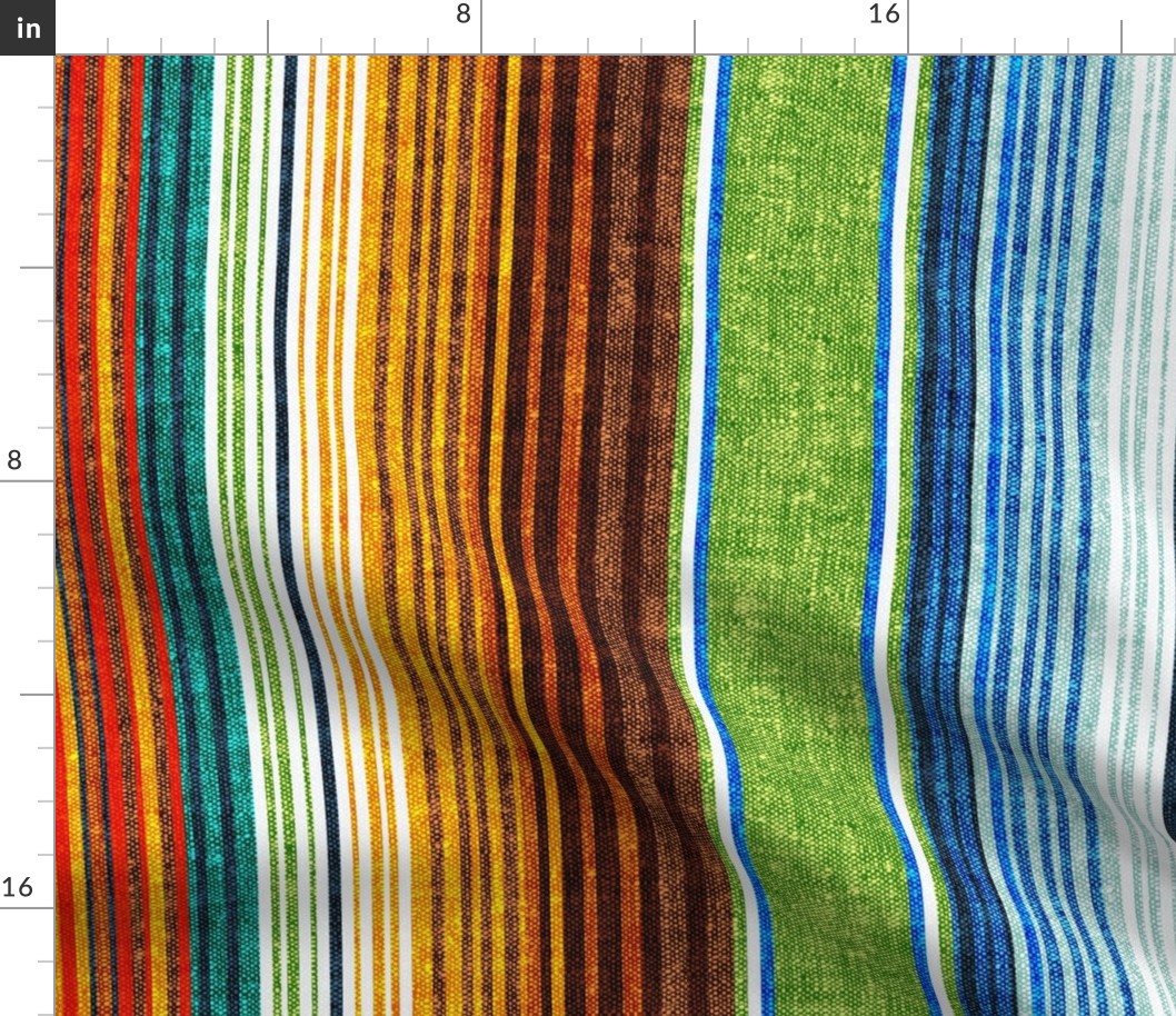 serape southwest stripes - green/yellow/brown (90) - LAD20