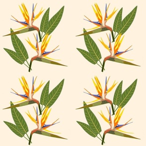 Birds of Paradise - Tropical Strelitzia #1 Creamy Beige, large 